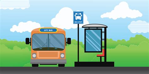 bus stop clipart|cartoon bus clip art.